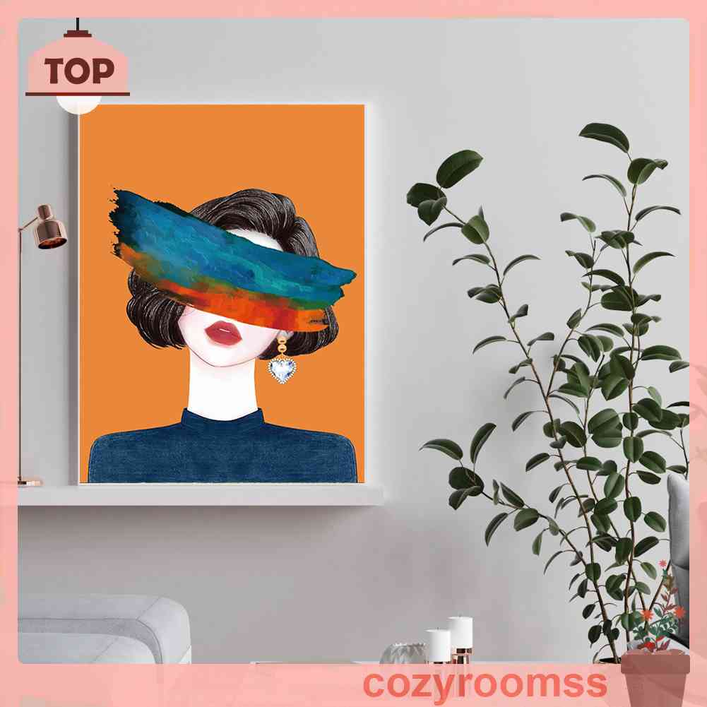 Tranh Sơn Dầu Trang Trí Hình Người Cầm Tay DIY