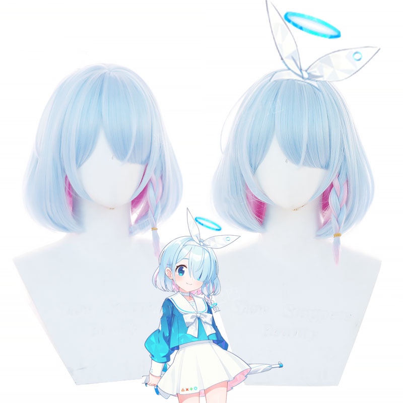 Bộ Tóc Giả Bob Ngắn Cosplay Nhân Vật Anime Arona