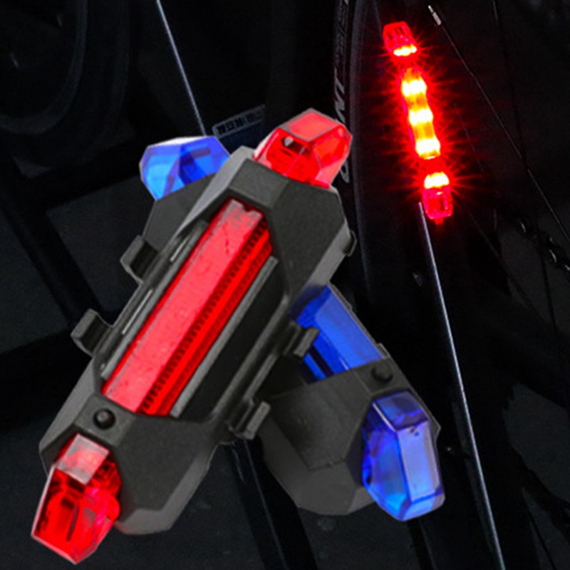 Đèn LED Cảnh Báo Gắn Đuôi Xe Đạp Có Cổng Sạc USB