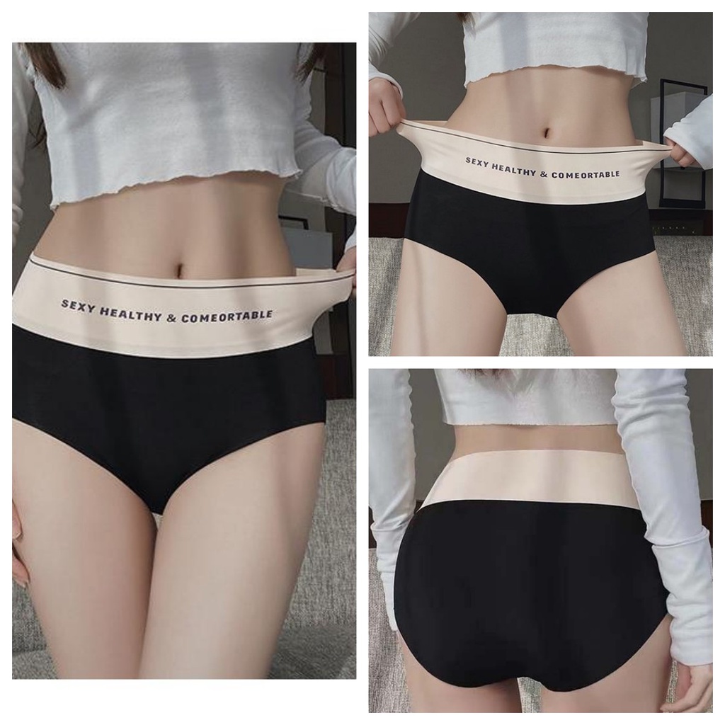 Allofme Quần Lót Nâng Mông Lưng Vừa Không Viền May Quyến Rũ Thoải Mái Cho Nữ Cỡ M-L