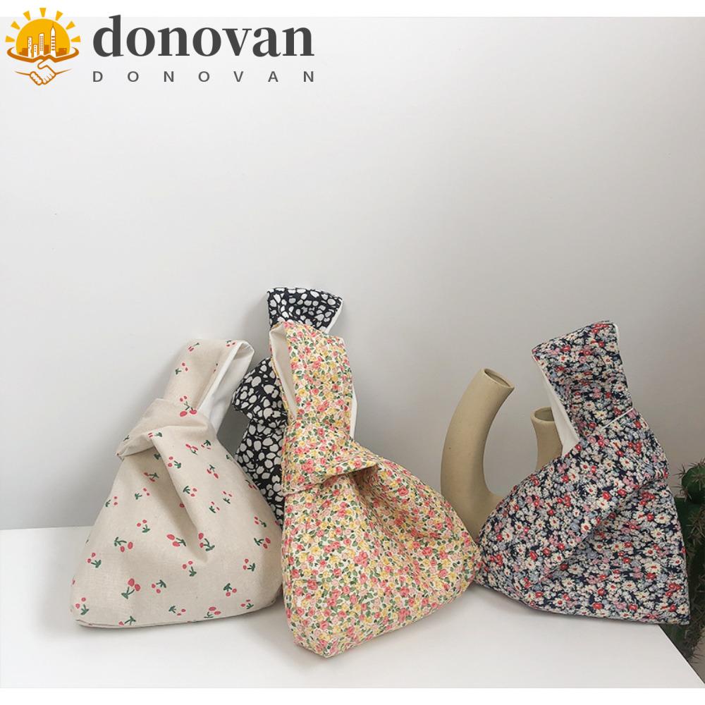 Donovan Túi Đựng Mỹ Phẩm / Tiền Xu / Chìa Khóa Di Động Bằng Cotton Thân Thiện Với Môi Trường Đơn Giản