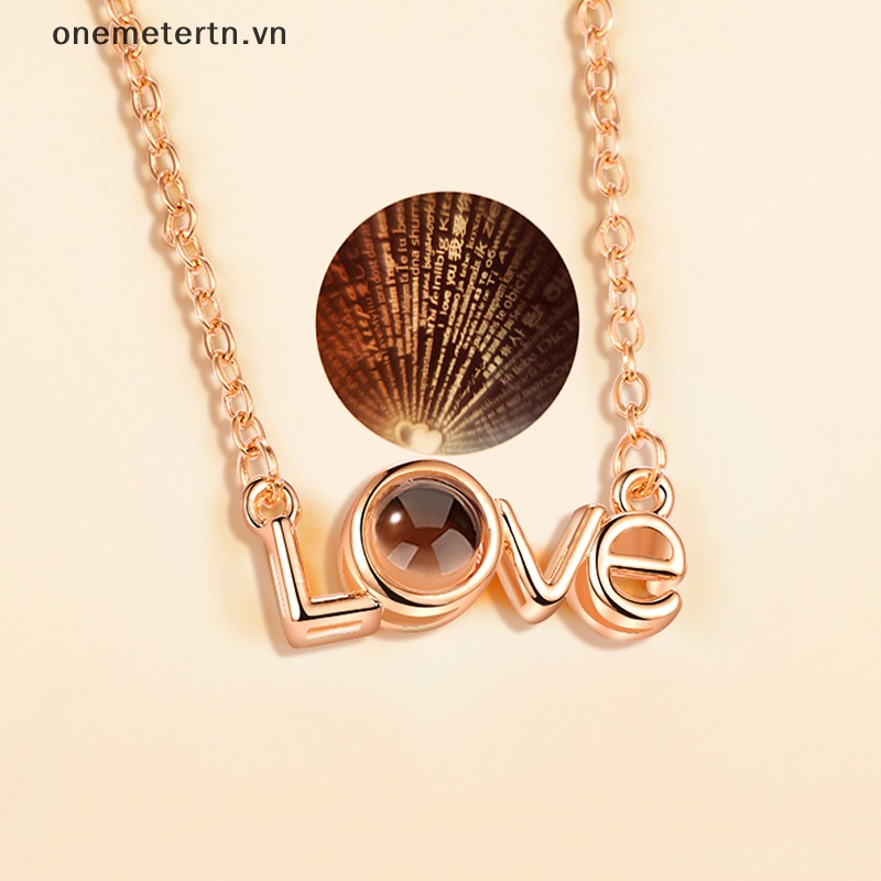 Vòng cổ Mặt Máy Chiếu in Chữ I LOVE YOU in 100 Ngôn Ngữ