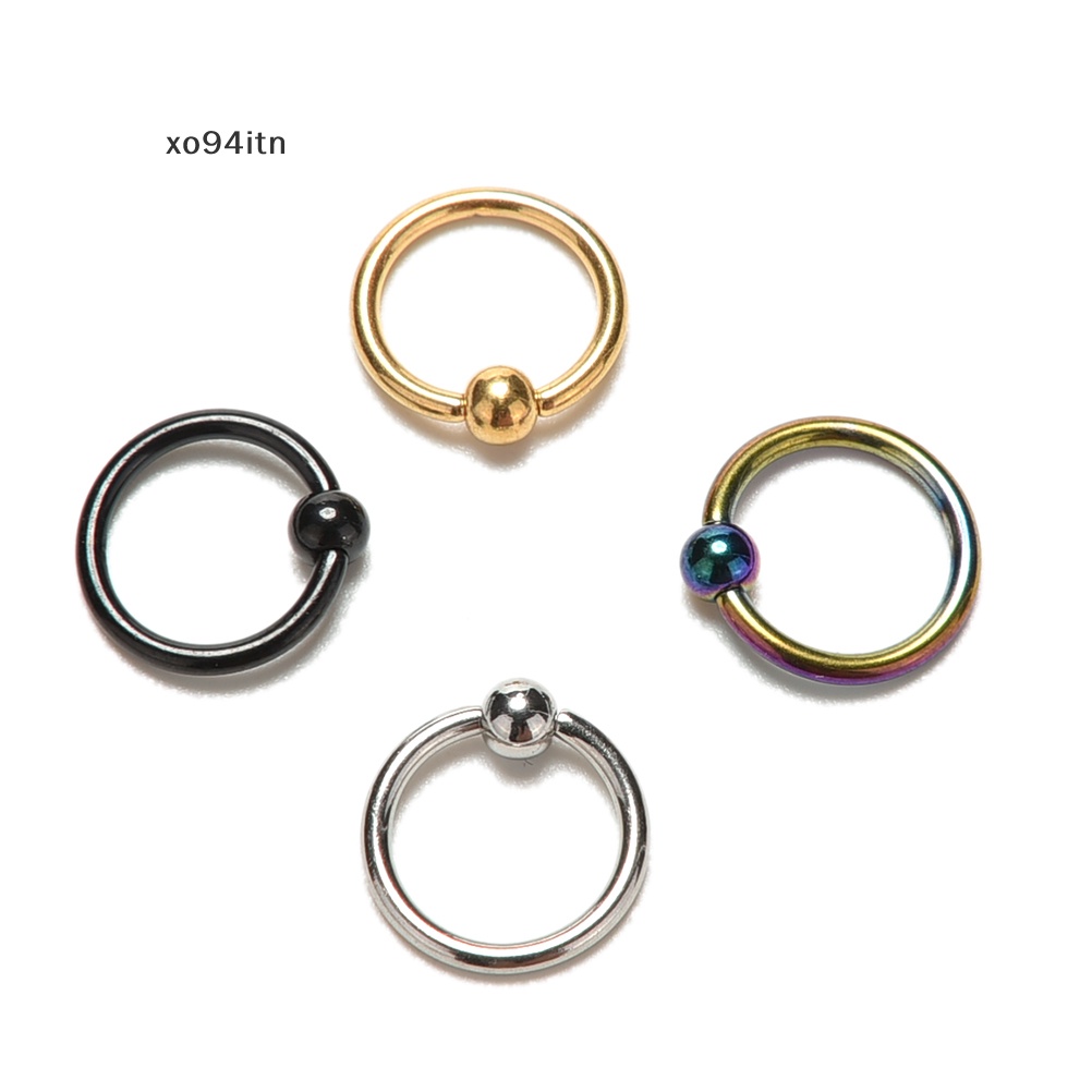 1 Khuyên Kẹp Mũi / Môi / Tai / Mũi / Môi Hình Quả Bóng Tròn Sang Trọng