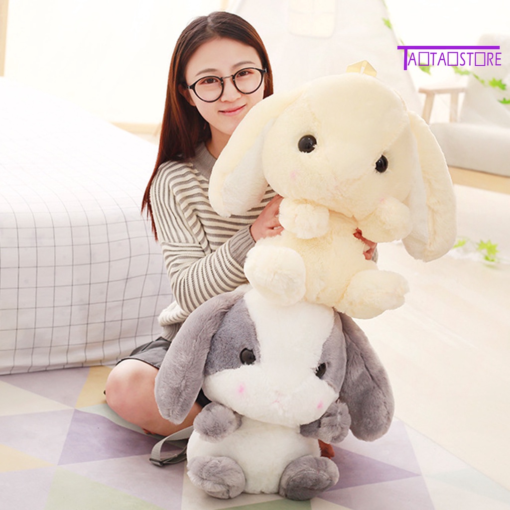Ba Lô Vải Bông Hình Thỏ Hoạt Hình Cỡ Lớn 40cm Cho Bé Gái