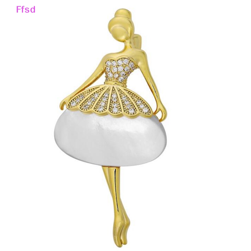 Ghim Cài Áo Hình Vũ Công Ba Lê Đính Đá Pha Lê Thời Trang Cho Nữ