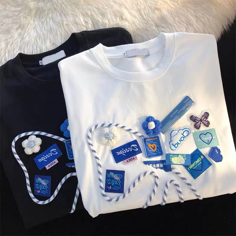 Áo Thun Cổ Tròn Dáng Rộng Phong Cách Thời Trang Đường Phố Cho Nam Giới