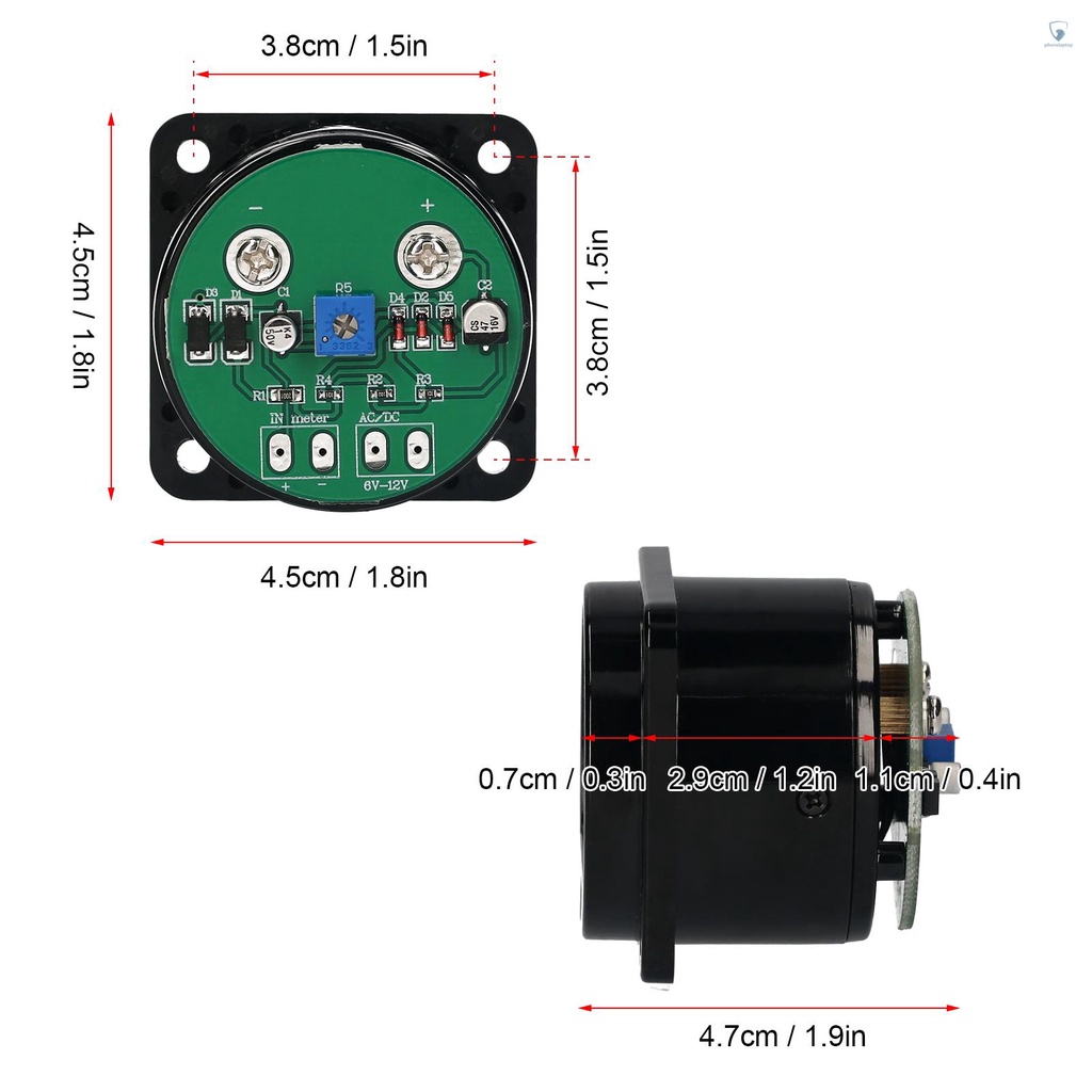 (laptvn) Bộ 2 Đồng Hồ Đo Mức Độ Âm Thanh Có Bảng Điều Khiển DB Độ Chính Xác Cao Màu Vàng Ấm