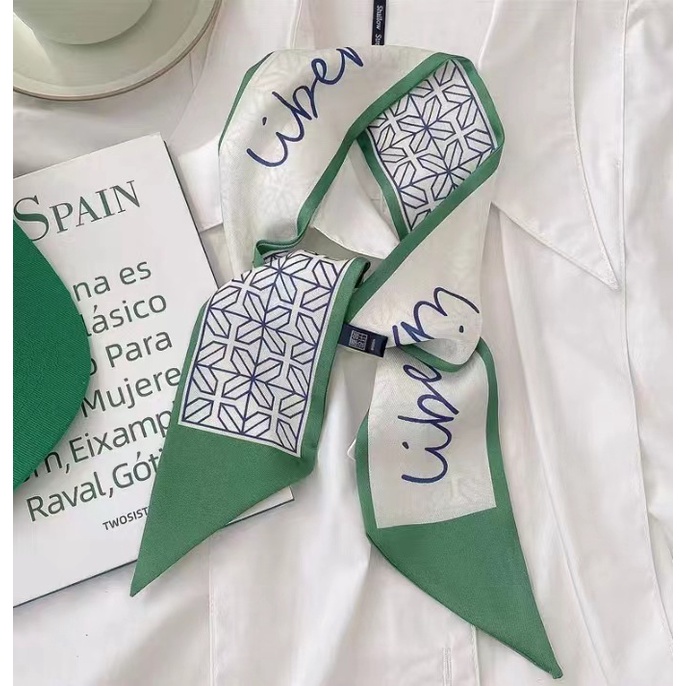 Băng Đô Lụa Satin Hai Lớp Dáng Dài Màu Đỏ Cao Cấp