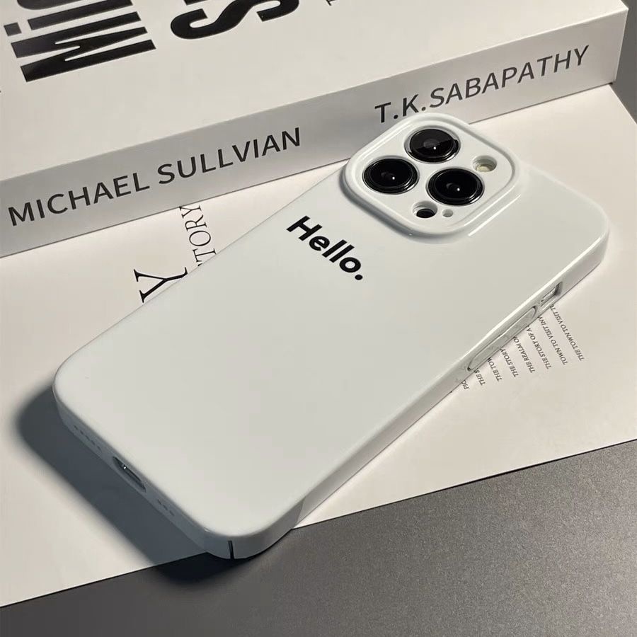 Ốp Điện Thoại Cứng Chống Sốc In Chữ Tiếng Anh Đơn Giản Cho Iphone XS 13Promax 14 XR 1112 T0JO