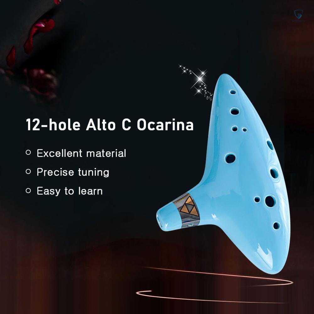 Túi Đựng Nhạc Cụ Ocarina Di Động 12 Lỗ Kèm Túi Bảo Vệ