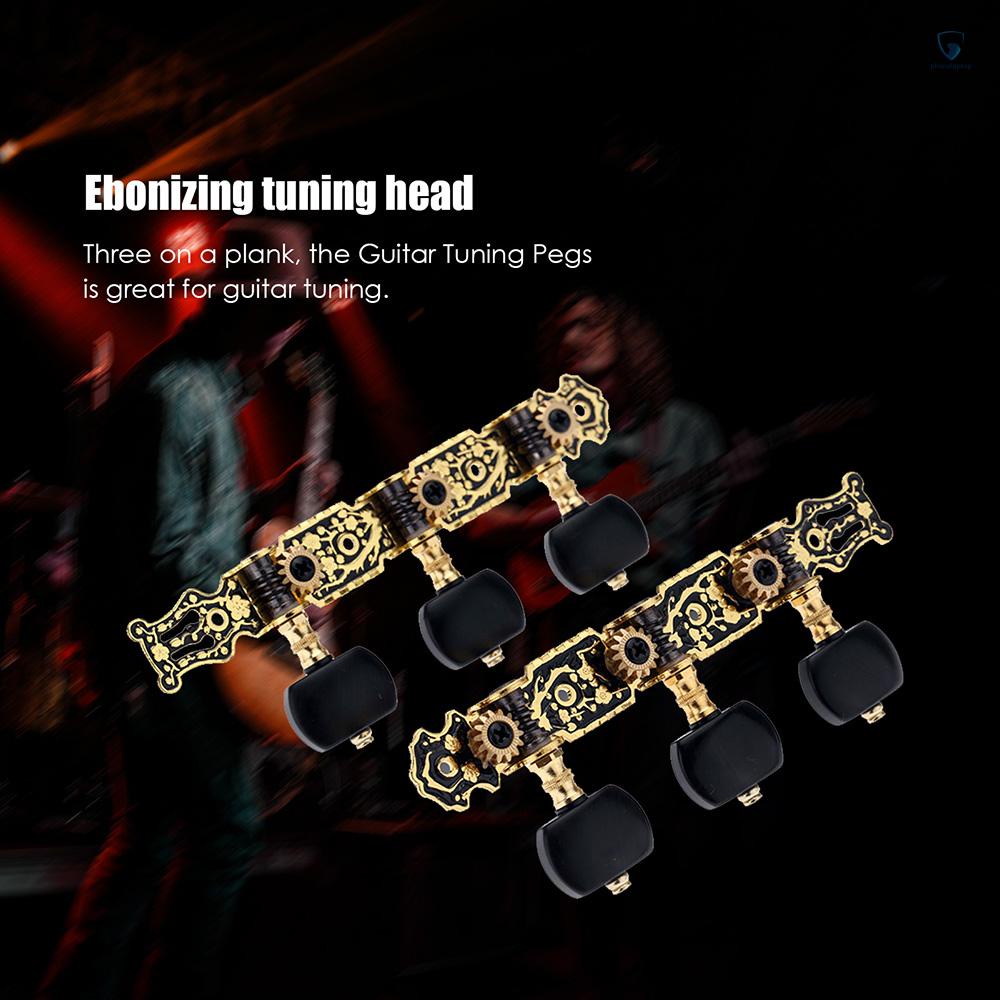 Set 1 Cặp Chốt Chỉnh Dây Đàn Alice AO-020HV3P Trái + Phải + Phải Màu Vàng / Đen Chuyên Dụng Cho Đàn Guitar Cổ Điển