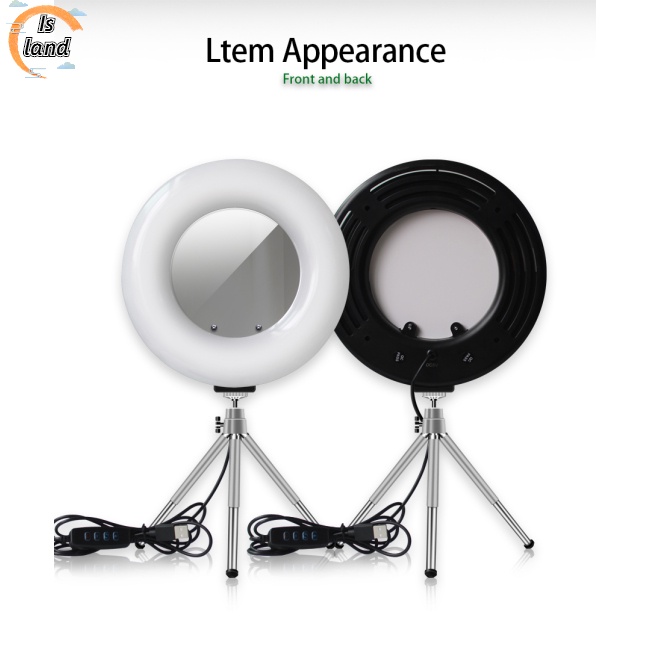 Đèn LED Tròn 9 Inch 4 Trong 1 Dùng Trang Điểm