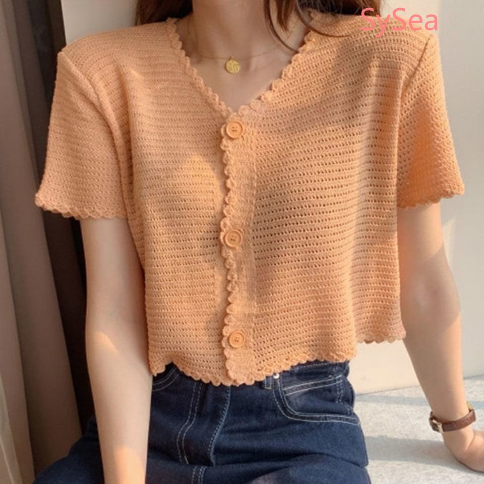 Áo Cardigan Dệt Kim Dáng Rộng Thời Trang Mùa Hè Cho Nữ