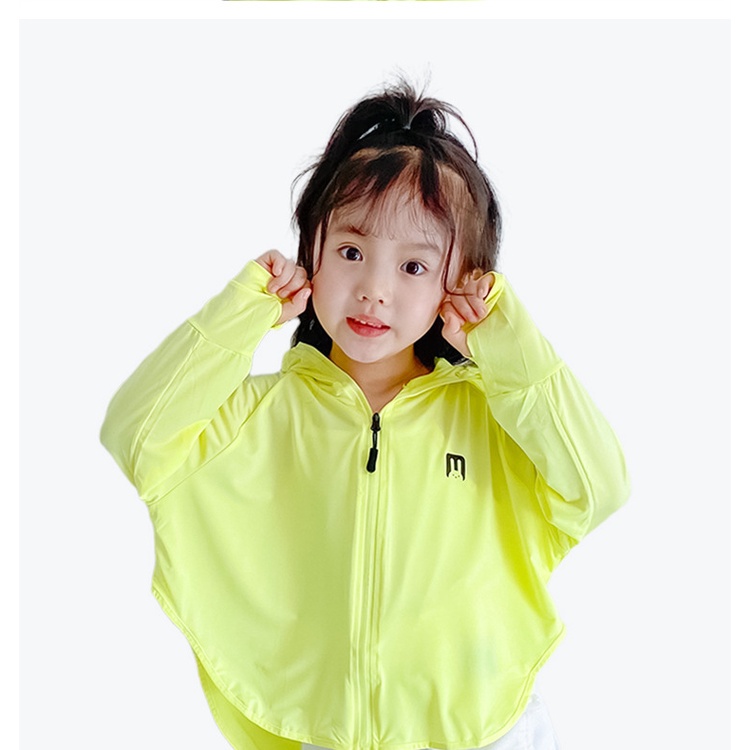 Áo chống nắng MIKRDOO bằng lụa mát thoáng khí thời trang mùa hè cho trẻ em 3-12 tuổi