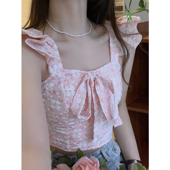 Cozok Áo Sát Nách Thắt Nơ Nhỏ Nhắn Thời Trang Ngọt Ngào