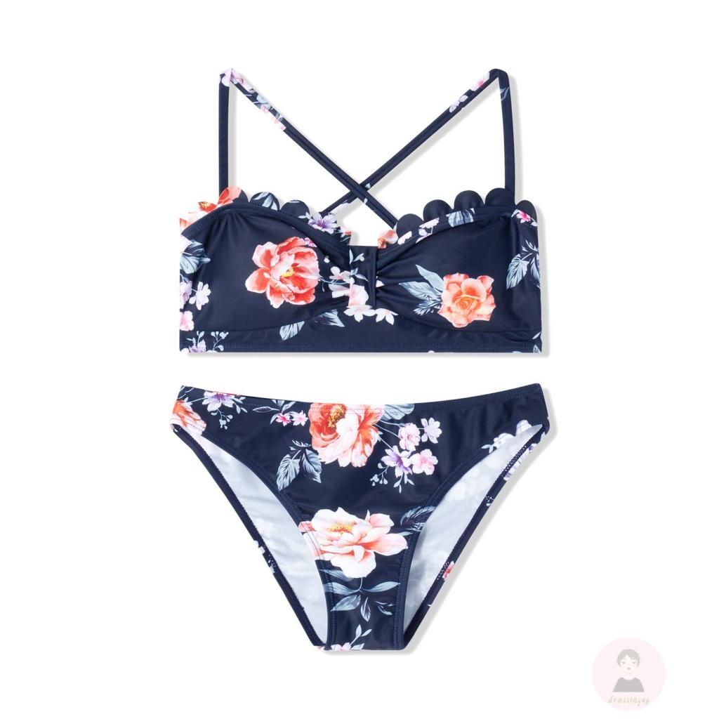 Đầm Bơi Sát Nách Hoạ Tiết Hoa Thời Trang Mùa Hè Cho Phái Nữ