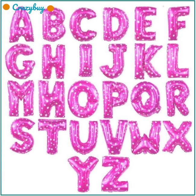 Cr Bong Bóng Hình Chữ Cái 16Inch Trang Trí Tiệc