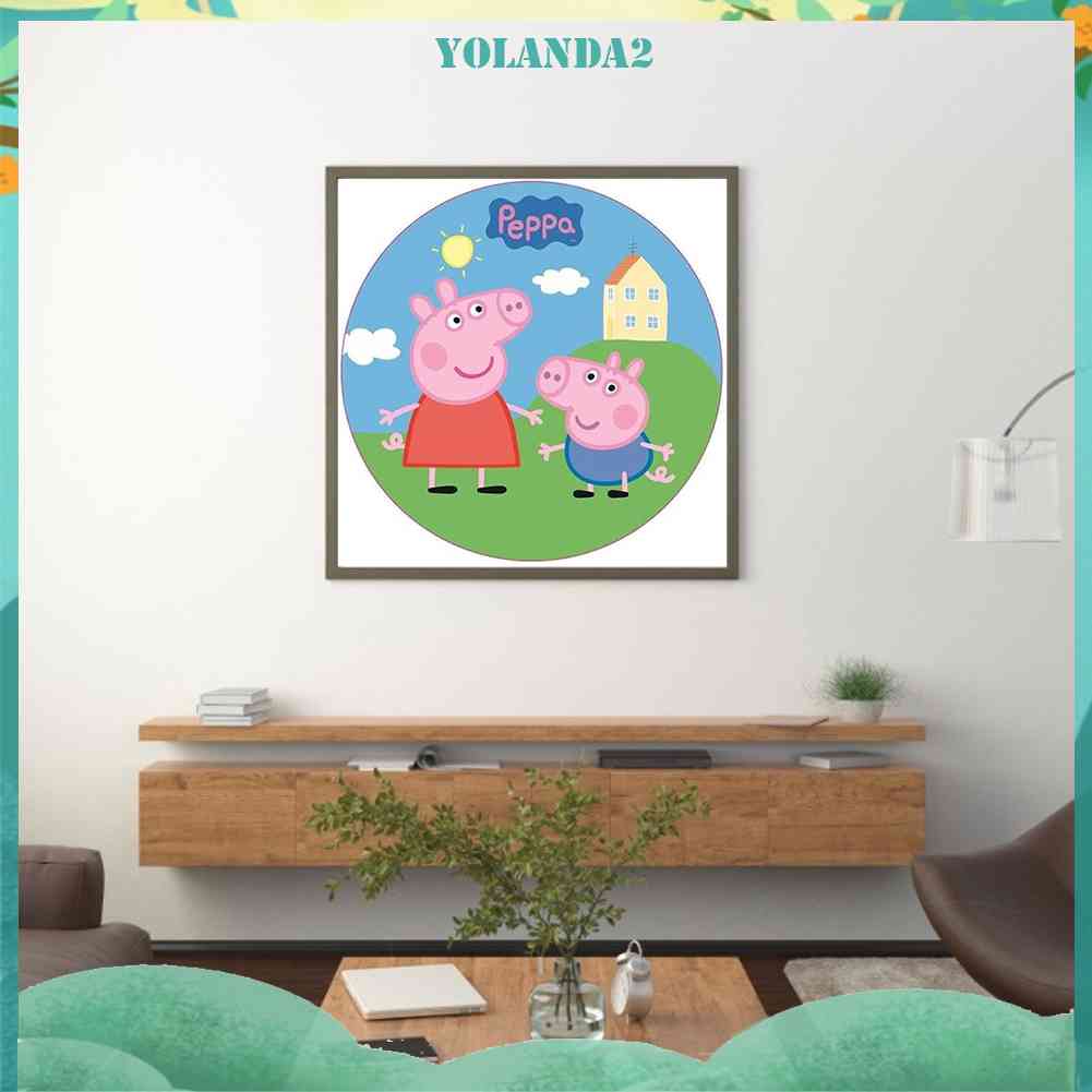 Bộ Tranh Đính Đá 5D Toàn Diện Họa Tiết Chú Heo Dễ Thương Độc Đáo DIY Dùng Trang Trí