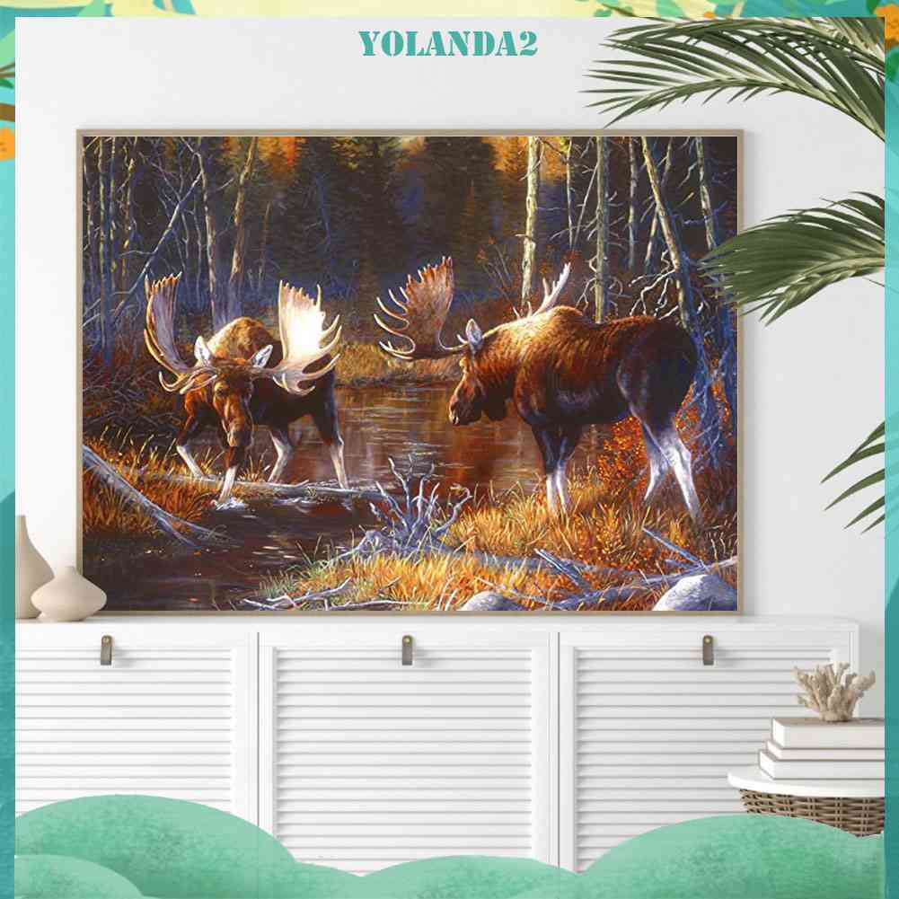 Tranh Đính Đá Kim Cương Toàn Bộ 5D DIY Hình Vẽ Tê Giác