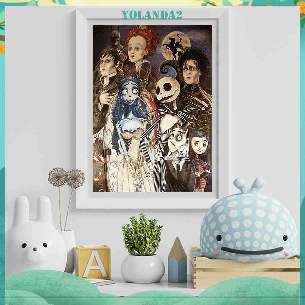 Bộ Tranh Đính Đá Tự Làm Toàn Diện Họa Tiết Cô Dâu Zombie Trang Trí Nội Thất