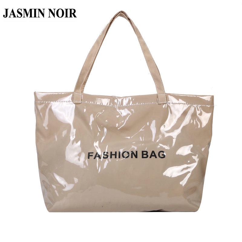 Túi Xách JASMIN NOIR Tote Cỡ Lớn Bằng PVC In Họa Tiết Đơn Giản Cho Nữ
