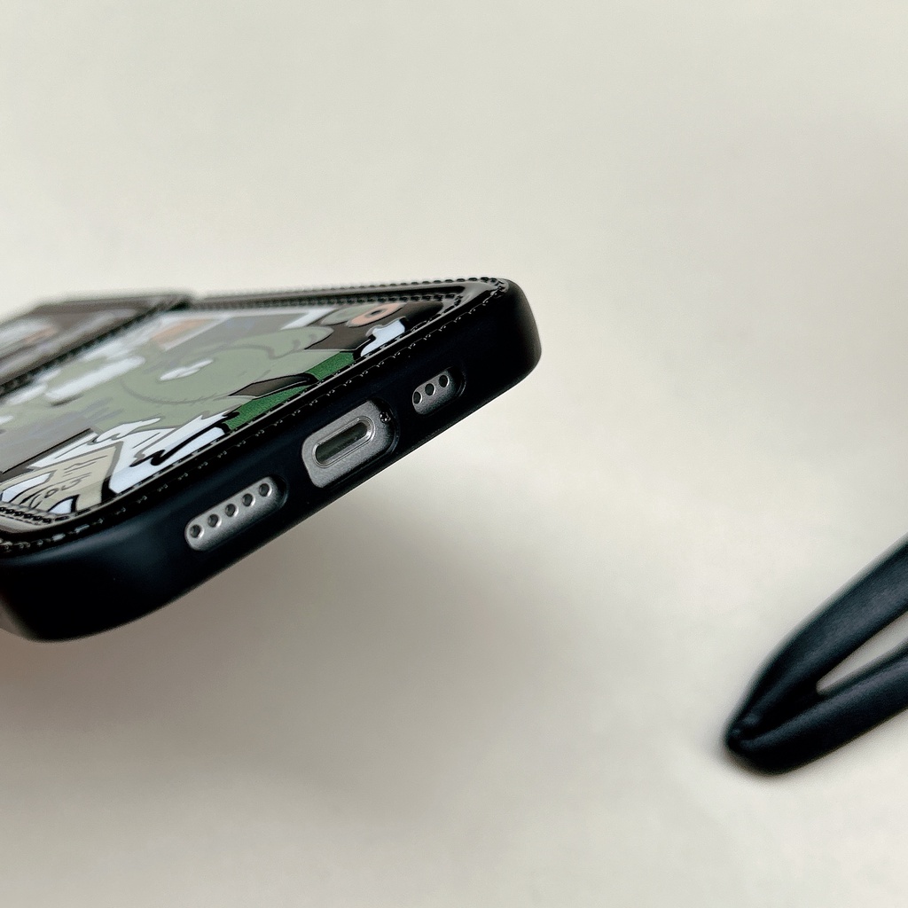 Ốp Điện Thoại TPU Dẻo Đen In Hình Ếch Hoạt Hình Sáng Tạo Cho iPhone11 12 13 14 Pro Max