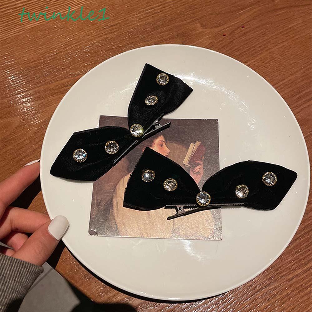 Kẹp Tóc Hình Nơ Màu Đen Thiết Kế Đơn Giản Cho Nữ