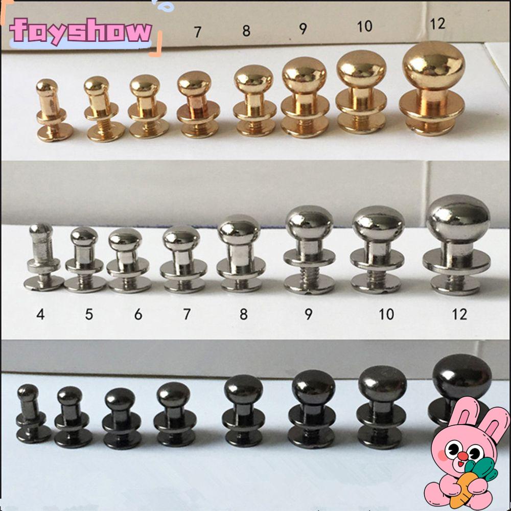 Set 10 Đinh Tán Bằng Đồng Thau Dùng Trang Trí Túi Xách / Mũ Da DIY