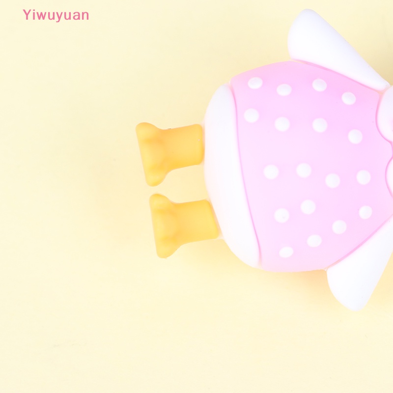 < Yiwuyuan > Móc Khóa Cặp Đôi Bằng Silicon Hình Vịt Ch Đáng Yêu Mới