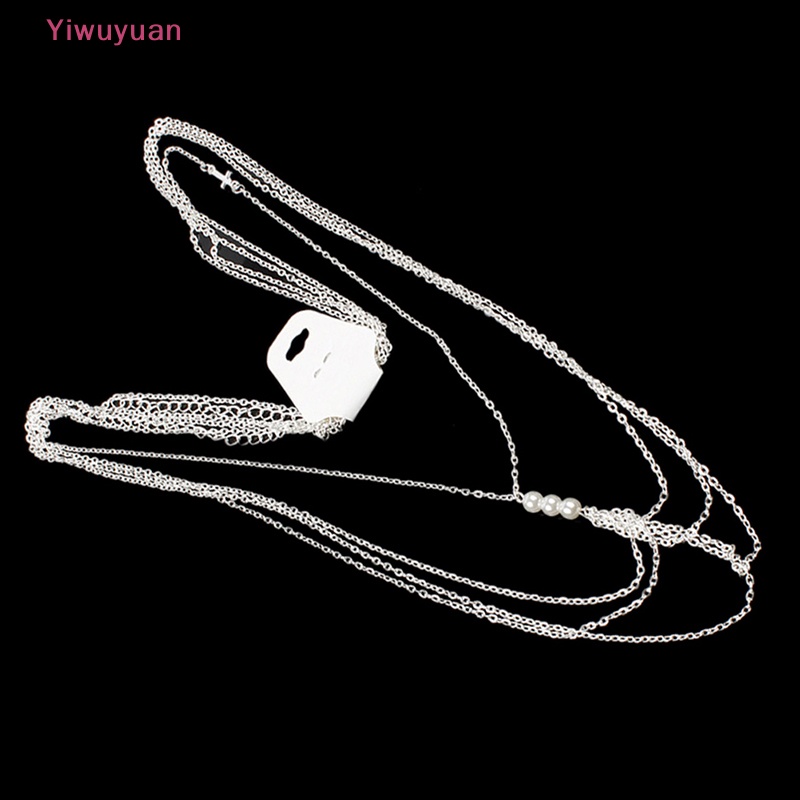 < Yiwuyuan > Dây Mắt Xích Đeo Áo Ngực Đính Ngọc Trai Trang Sức Gợi Cảm Hàng Mới Dành Cho Bạn Nữ