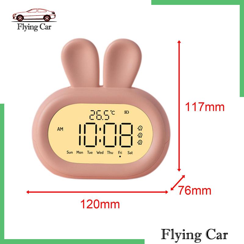 [Lzdjfmy2] Đồng Hồ Để Bàn Cạnh Giường Hiển Thị Nhiệt Độ Trong Nhà Màu Trắng