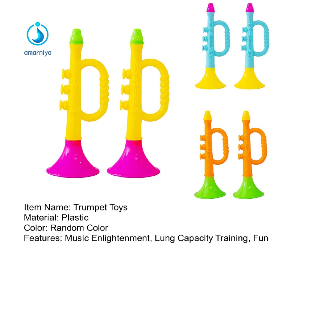 Set 2 Kèn Trumpet Đồ Chơi Kích Thích Trí Thông Minh Cho Bé