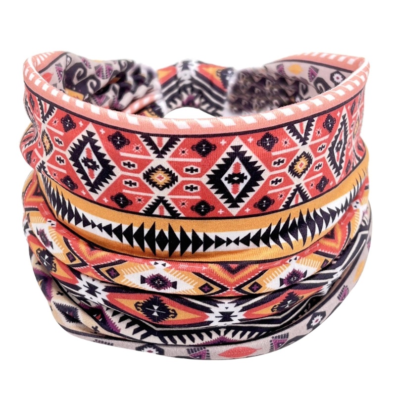 Băng Đô Thể Thao Co Giãn In Họa Tiết Phong Cách Boho Cho Nữ