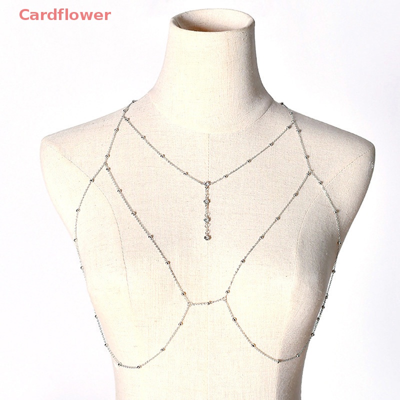 < Cardflower > Bikini Mắt Xích Đeo Chéo Cơ Thể Trang Sức Gợi Cảm Thời Trang Đi Biển Đơn Giản Cho Nữ