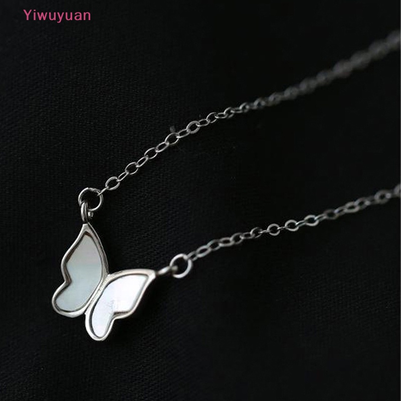 < Yiwuyuan > Vòng cổ Mặt Hình Bướm Màu Vàng Đồng Thanh Lịch Đơn Giản Cho Nữ