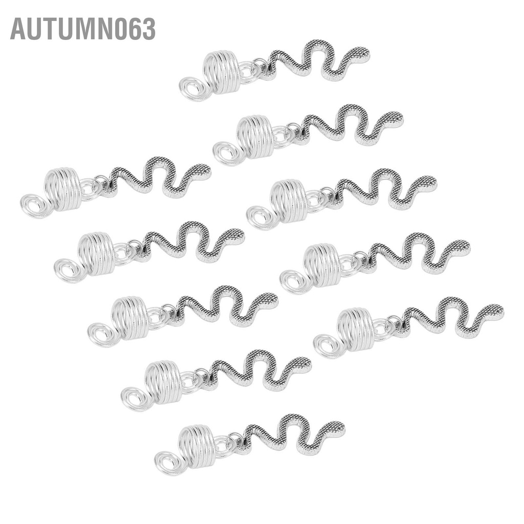 Autumn063 10 Chiếc Hợp Kim Râu Cuộn Dây Hình Con Rắn Mặt Chuyền Tự Làm Móng Gẩy Dày Xoắn Ốc Tóc Lò Xo Phụ Kiện