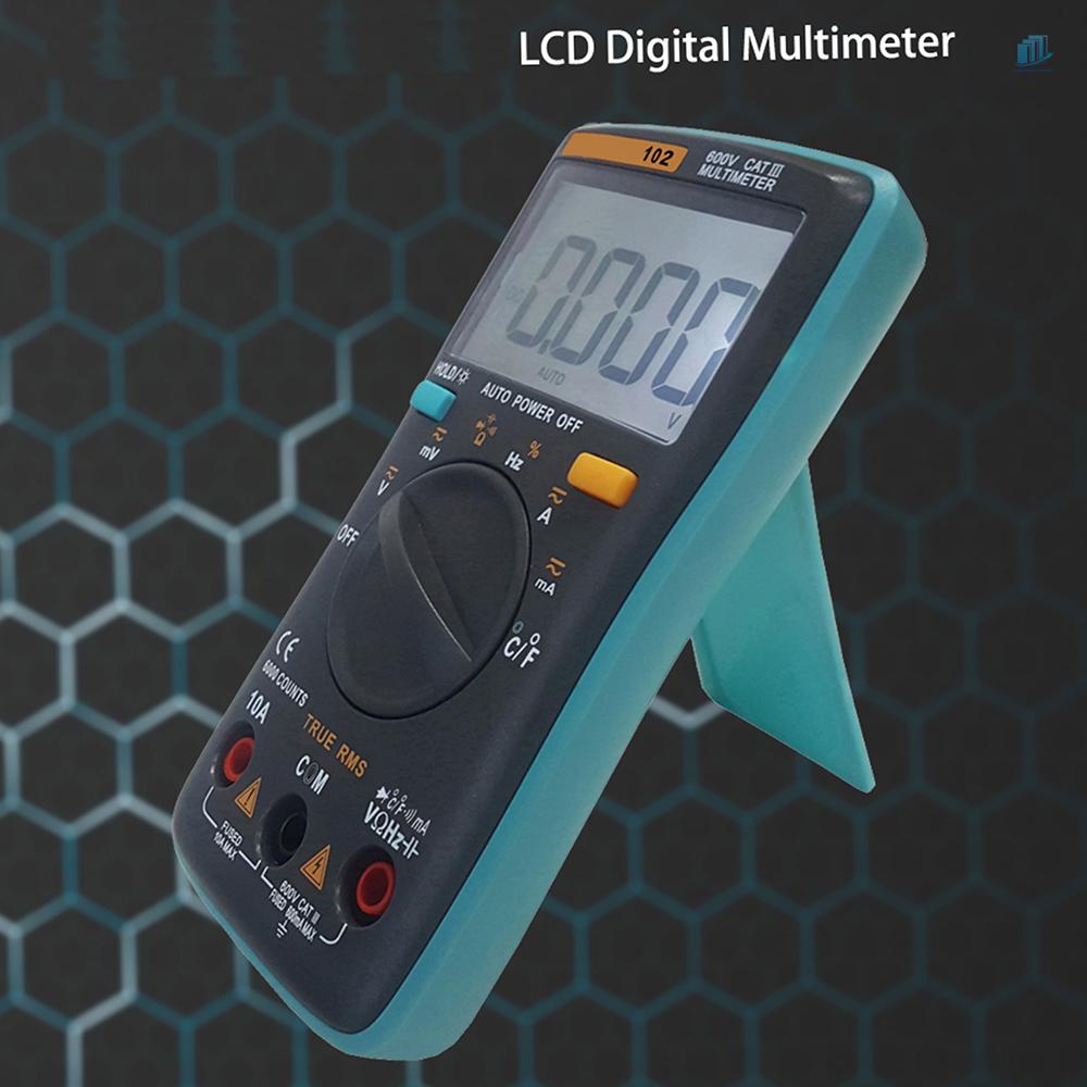 Vạn Năng Kế Kỹ Thuật Số RM102 True RMS Màn Hình LCD DMM DC AC Tự Động Đo Điện Áp (s2mwvn)