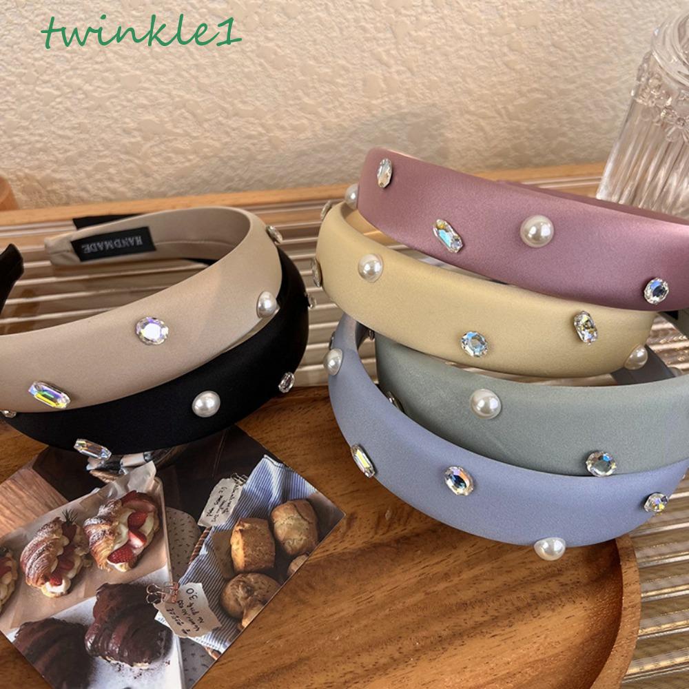 Băng Đô Cài Tóc Màu Trơn Phong Cách Retro Cho Nữ