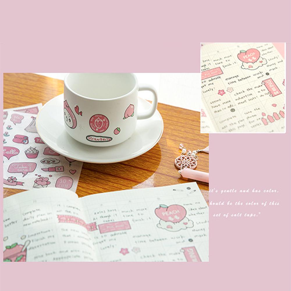 Set 4 tấm miếng dán họa tiết hoạt hình xinh xắn dùng để trang trí thủ công