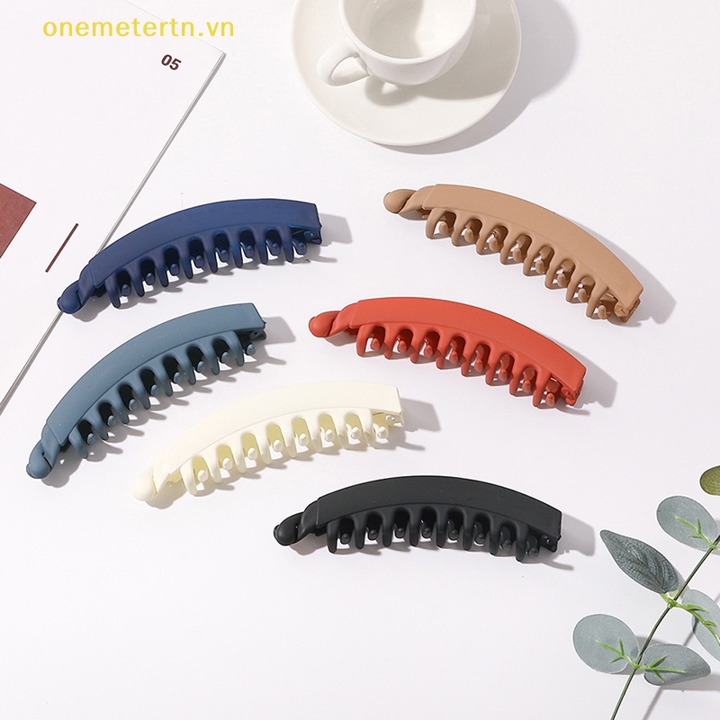 Kẹp Tóc Càng Cua Lớn Màu Trơn Phong Cách Cổ Điển Thời Trang Cho Nữ