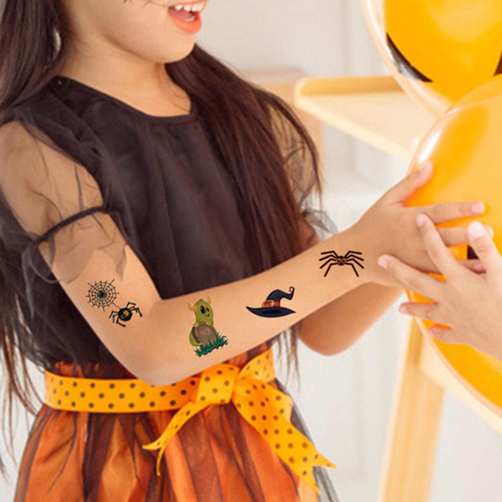 Set 10 Hình Xăm Dán PVC Hiệu Ứng Ánh Kim Độc Đáo DIY