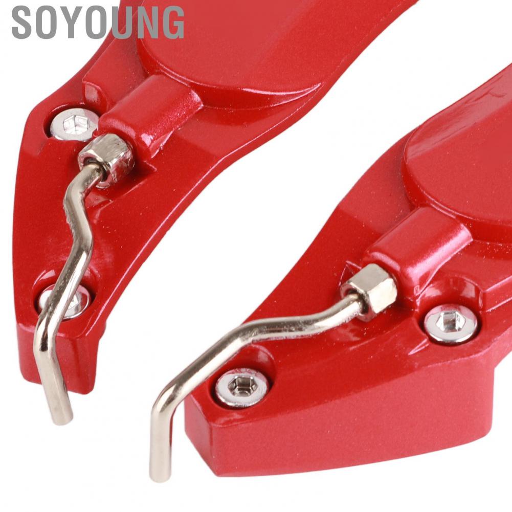 Soyoung Universal Caliper Covers Strong Strength Aluminum Alloy Brake Protector Cover for Car Red Small