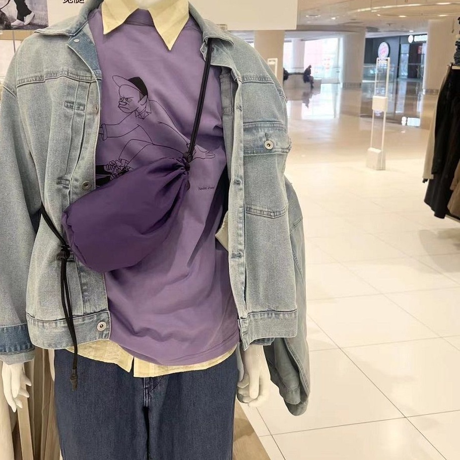 Túi Đeo Chéo Thể Thao Dây Rút Ngăn Chứa Rộng Unisex