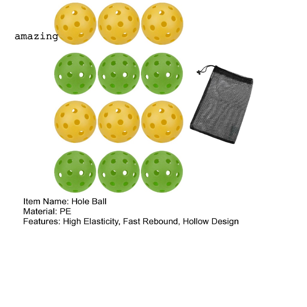 1 Set Quả Bóng Nhựa PE Có Lỗ Dễ Dàng Mang Theo Khi Chơi Thể Thao Trong Nhà Và Ngoài Trời