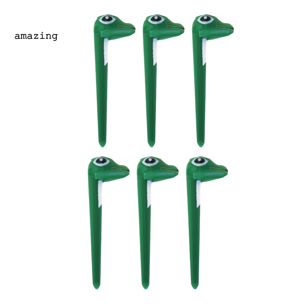 Set 6 Tee Golf Dạng Xoay Trọng Lượng Nhẹ Họa Tiết Hoạt Hình Luyện Tập Thiết Kế Tiện Lợi