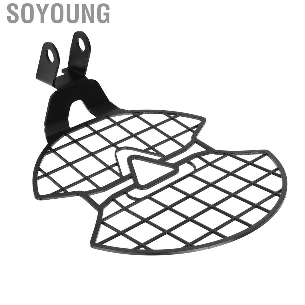 Soyoung Motorcycle Headlight Grille  Easy Installation Impact Resistant Front Headlamp Protector  for Motorbike