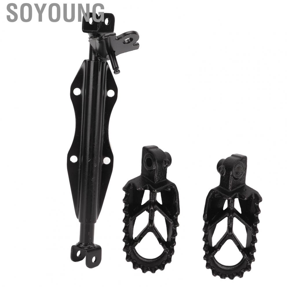Soyoung Motorbike Footpeg Bracket Black  Coating Foot Rest Pegs for Chinese Made 50cc To 160cc Pit Dirt Bikes