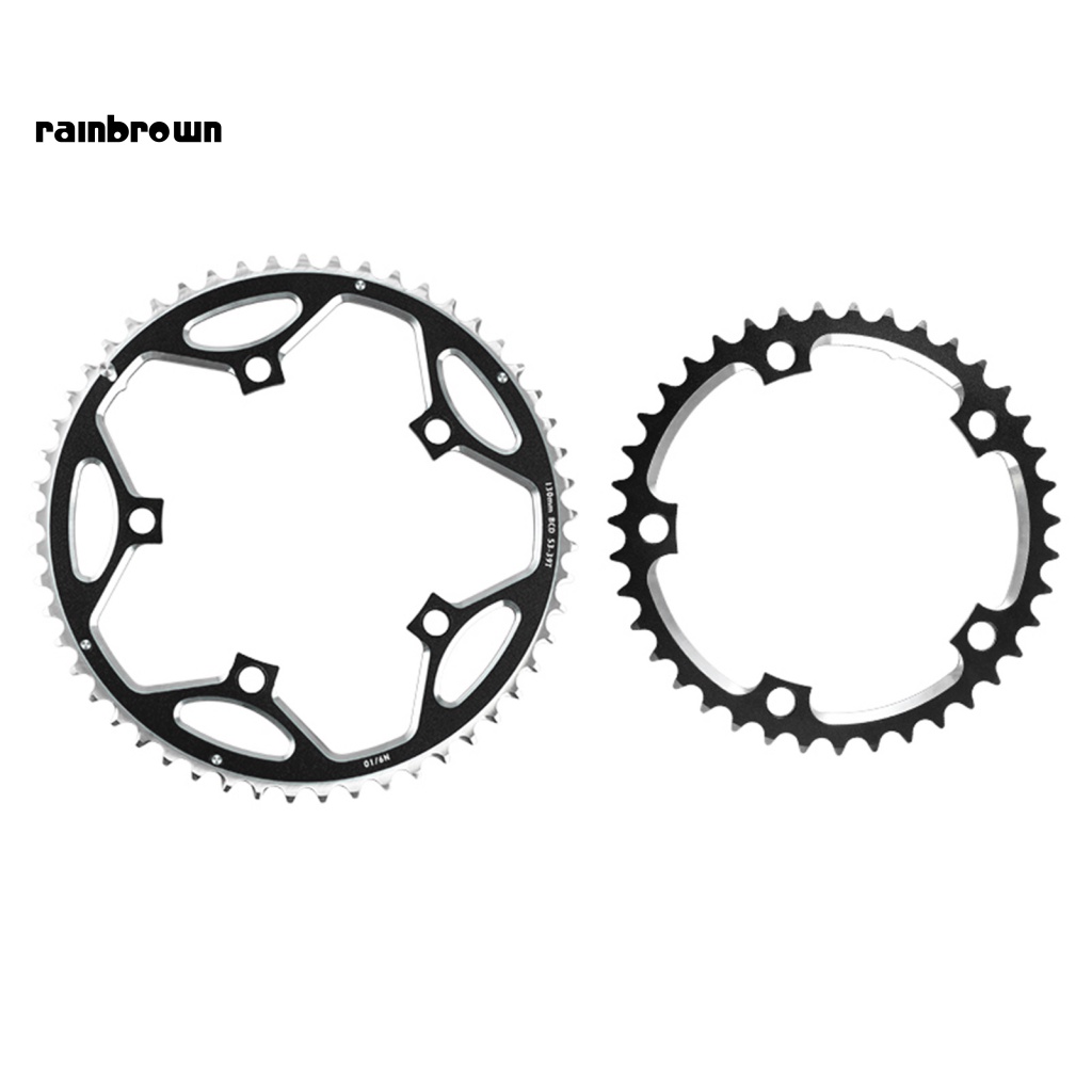 Bộ 2 Bánh Răng Hợp Kim Nhôm 39T / 53T Cố Định Dây Xích Đôi Chống Mài Mòn Cho Xe Đạp Gấp