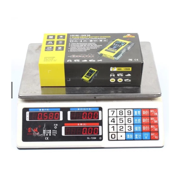 Sạc bình acquy 12V_24V_FOXSURE-Sạc Pin Lithium 12.6V_Pin LiFePO4 Lithium sắt phốt phát, sạc ô tô và xe máy có khử sunfat