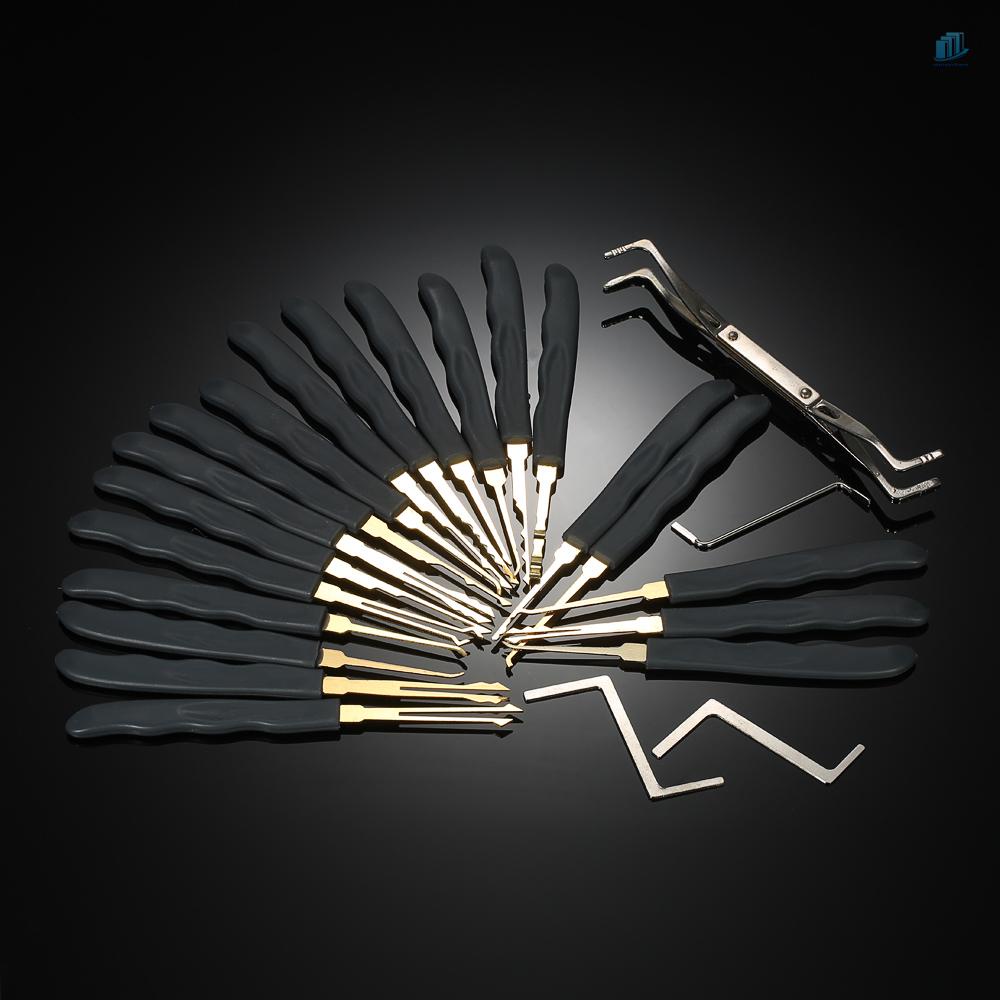 Bộ Dụng Cụ Mở Khóa Chuyên Nghiệp 24 Món Bằng Da Cho Locksmith